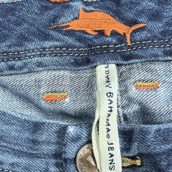Tommy Bahama Jeans Mens Size 36 Blue Standard Bootcut Dark Wash Denim Pockets - Picture 11 of 15